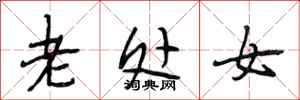 段相林老处女行书怎么写