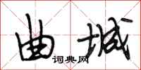 段相林曲城行书怎么写