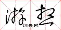 王冬龄游想草书怎么写