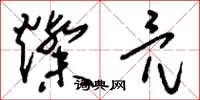 刘少英灿亮草书怎么写