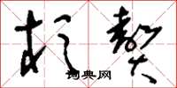刘少英杉赘草书怎么写