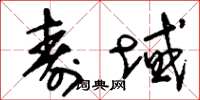 刘少英寿域草书怎么写
