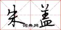 段相林朱盖行书怎么写
