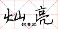 段相林灿亮行书怎么写