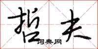 段相林哲夫行书怎么写