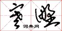 刘少英寒野草书怎么写