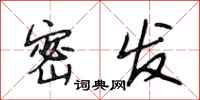 段相林密发行书怎么写