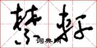 刘少英禁轩草书怎么写