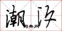 段相林潮汐行书怎么写