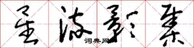 刘少英星流影集草书怎么写