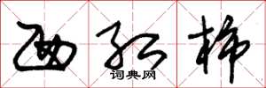 朱锡荣西红柿草书怎么写