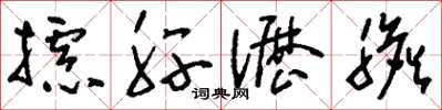 刘少英摅肝沥胆草书怎么写