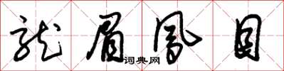 朱锡荣龙眉凤目草书怎么写