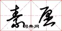 朱锡荣素愿草书怎么写