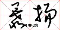 刘少英暴扬草书怎么写