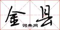 段相林金县行书怎么写