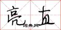 段相林亮直行书怎么写