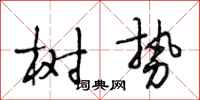段相林树势行书怎么写