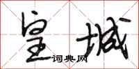 段相林皇城行书怎么写