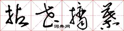刘少英拈花摘叶草书怎么写