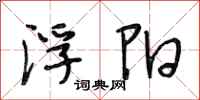 段相林浮阳行书怎么写