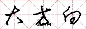 朱锡荣大方向草书怎么写