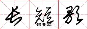 朱锡荣长短歌草书怎么写
