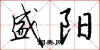 钱沛云盛阳行书怎么写