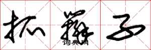 朱锡荣抓辫子草书怎么写