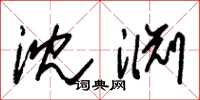 朱锡荣沈渊草书怎么写