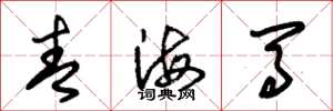 朱锡荣青海马草书怎么写