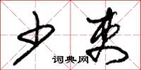 朱锡荣少吏草书怎么写