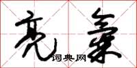朱锡荣亮气草书怎么写