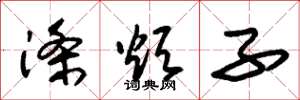 朱锡荣涤烦子草书怎么写