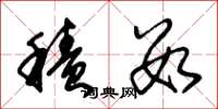朱锡荣积数草书怎么写