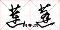 朱锡荣莲蓬草书怎么写