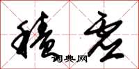 朱锡荣积虚草书怎么写