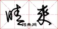 朱锡荣晴爽草书怎么写