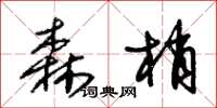 朱锡荣森梢草书怎么写