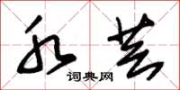 朱锡荣水芸草书怎么写
