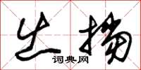 朱锡荣出挡草书怎么写
