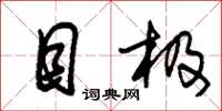 朱锡荣目极草书怎么写