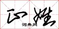 朱锡荣正姓草书怎么写