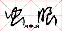 朱锡荣虫眼草书怎么写