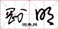 朱锡荣刚明草书怎么写