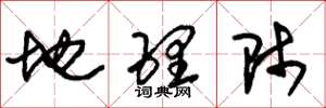朱锡荣地理师草书怎么写