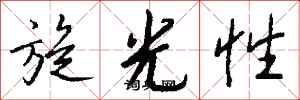 钱沛云旋光性行书怎么写