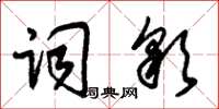 朱锡荣词彩草书怎么写
