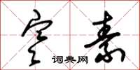 朱锡荣寒素草书怎么写