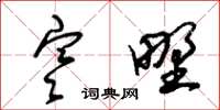 朱锡荣寒野草书怎么写
